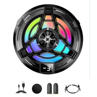 Aisuoka Refroidisseur de Téléphone Portable Magnétique avec Affichage Numérique Refroidisseur de Ventilateur Refroidissement à Semi-Conducteur pour Refroidisseur Tablette/Téléphone, A