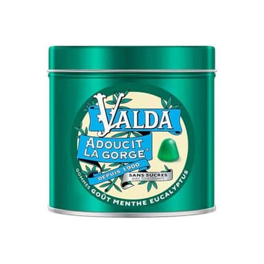 Valda Gommes Sans Sucres - Goût Menthe Eucalyptus - Adoucit La Gorge * - 140 G