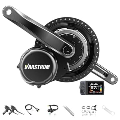 Varstrom Kit de Conversion TSDZ avec Batterie TS*DZ-2B 36V 250W 48V 750W 500W TSDZ16 1000W Kit de Conversion pour Vélo Électrique Capteur de Couple Moteur Central avec Écran pour BB VTT 68-73mm