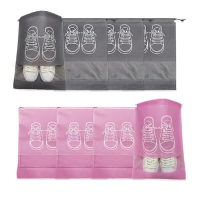 Lot de 8 grands sacs de rangement pour chaussures, anti-salissure, avec cordon de serrage résistant à la poussière, sacs à chaussures, portables, accessoires de voyage, pour le sport