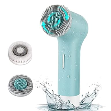 MYCARBON Brosse Nettoyante Visage IPX7 Etanche Appareil de Nettoyage Electrique Beauté Brosse Faciale Batterie 2500mAh pour Tous les Types de Peau Nettoyage en Profondeur/Exfoliation/Massage, Bleu