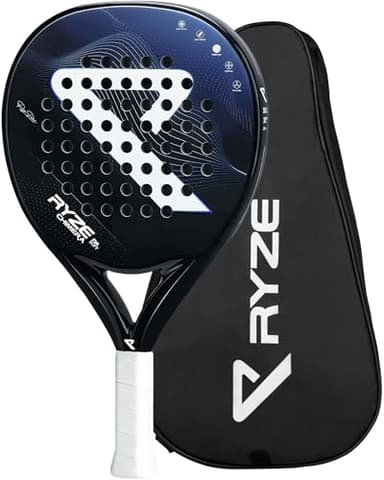 RYZE Chimera Raquette de Padel - Carbone & Fibre de Verre - Contrôle + Précision Maximum - Padel Raquette avec EVA-15 Flex - Structure Légère 360g - Paddle Raquette pour Homme et Femme - Étui Inclus
