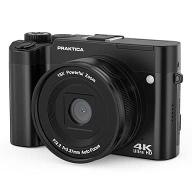 Praktica DZ16 Appareil Photo sans Miroir 13 MP Double capteurs CMOS, Zoom numérique 16x, vidéo 4K Ultra HD