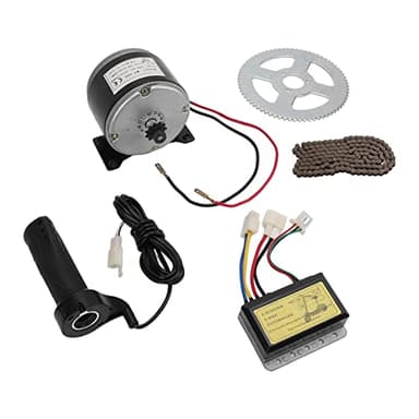 KIMISS Kit de Moteur de Vélo électrique, Kit de Moteur de Vélo électrique 12V 250W 2750RPM Moteur à Engrenage électrique Haute Vitesse avec Contrôleur pour Moto