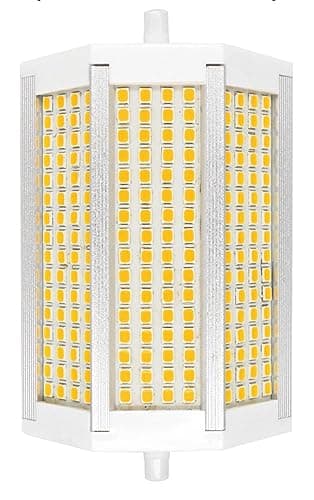 Ampoule LED R7S 118 mm à intensité variable 50 W J118 Projecteur 220 V Double extrémité 5000 lm Équivalent halogène 500 W pour projecteur d'éclairage domestique (4000 K-Blanc lumière du jour)