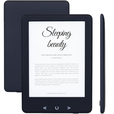 Silvergear® Ebook Reader avec Rétroéclairage | Écran Tactile E-Ink de 6 Pouces | Mémoire de 4 Go pour 3000+ E-Books | Pocketbook | Antireflet et Léger | Noir
