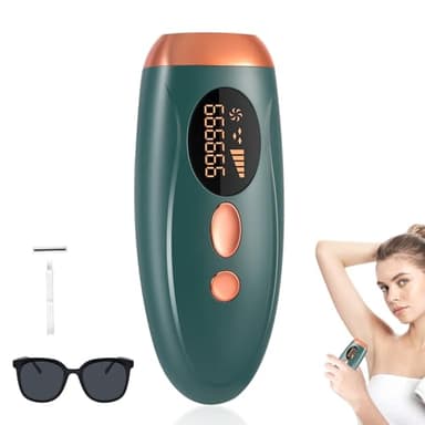 Épilateur Lumière Pulsée, Appareils IPL Épilation Laser, Épilation Laser avec Refroidissement,Épilateur sans douleur pour le visage, les aisselles, les bras, les jambes et le corps, Maillot