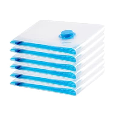 Sac de Rangement Sous Vide 6PCS,Sac sous vide Vetement Aspirateur,Compression Housse Aspirable Rangement Réutilisable pour Literie, Vêtements, Couettes, Matelas,Tente et Voyages(60 * 40CM)