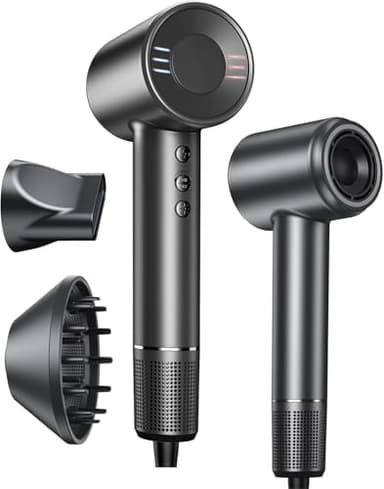 Bopcal Seche Cheveux Professionnel avec Diffuseur - 160000rpm Séchage Rapide pour les Boucles, Sèche Cheveux Ionique avec 500 Millions pour Salon et Voyage, Cadeau