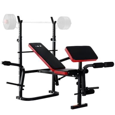 ISE Banc Musculation Complet Musculation, Banc de Musculation Complet Fitness, Banc de Musculation Pliable&Inclinable, Banc Developper Coucher, Bancs de Musculation Multifonction Butterfly Réglable