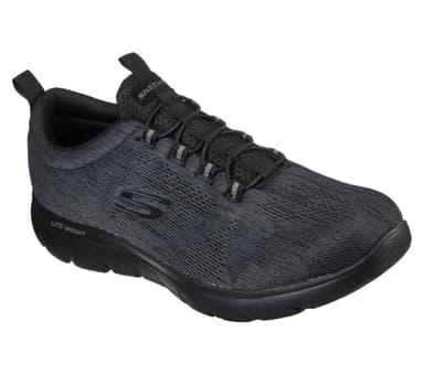 Skechers Homme Summits Louvin Espadrilles, Black Mesh/PU/Trim, 46 EU Large