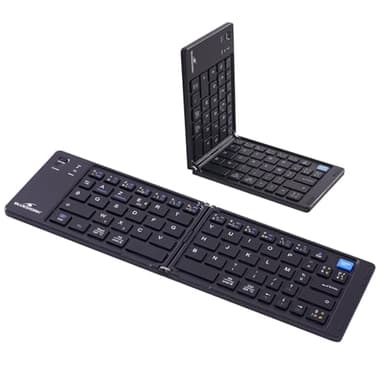 Bluestork Clavier sans Fil Pliable - Ordinateur, Tablette, Smartphone, TV - Touches Ciseaux KB-Mini-Fold/FR - AZERTY - Noir
