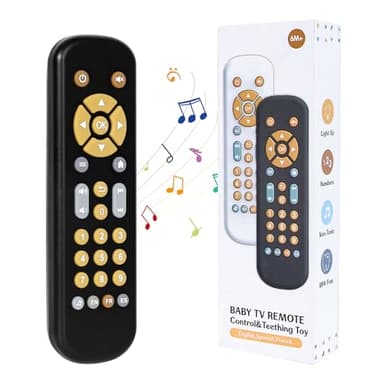 Orzbow Jouet Telecommande TV Bebe, Jouets Musicaux pour Bébés à Volume Réglable, Jouet Sensoriel pour Bébé avec Boutons Multiformes, Jouets Bébé pour Garçons et Filles Cadeau pour 1 2 Ans