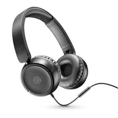 Music Sound - Color - Casque Filaire avec connecteur USB-C - Oreillettes Extra Douces - Design pivotant et Pliable - Microphone - Noir