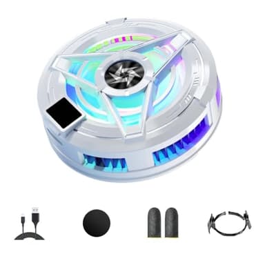 Nxyupv Radiateur Magnétique pour Téléphone Portable, Refroidisseur de Ventilateur de Refroidissement à Semi-Conducteur Silencieux pour Tablette/Téléphone Blanc