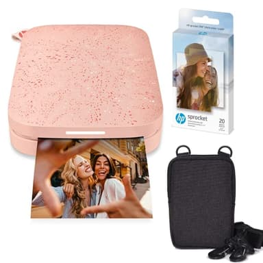 HP Sprocket Imprimante Photo instantanée Portable 2x3 Pouces (Rose) Paquet de Papier Zink