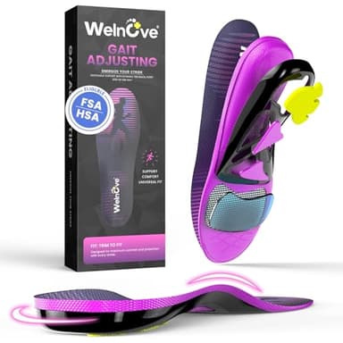Welnove Semelles Orthopédiques de Sport Coussinet Métatarsien,Semelle Métatarsalgie pour le Névrome de Morton,Avec Soutien de la Voûte Plantaire pour la Fasciite Plantaire,Pour Homme&Femme-Taille M