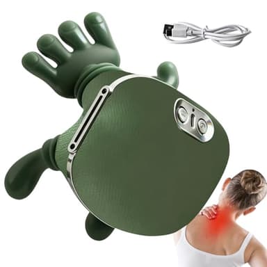 Masseur Dos Et Cervicales, Masseur De Cou Cervical Épaules, Appareil De Massage Dos Cervicales Et Cou Avec 3 Modes Massage Et 2 Niveaux Chauffage, Électrique Chauffant Main Humaine Massante Nuque