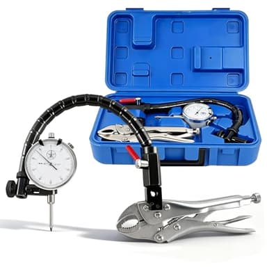 Comparateur à Cadran De Précision, Lecture 0,01 mm Plage 10 mm Bras Flexible Avec Pince Support Pour Comparateur Laboratoire Atelier Imprimante 3d Réparation Moteurs Et Mécanique