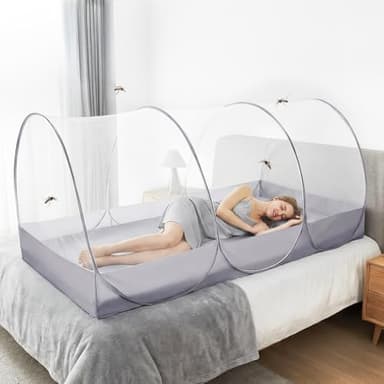 Moustiquaire Pop Up - 190 x 90 x 90 cm - Grande tente de lit pliable pour voyage, camping, plein air - Avec design portable - Protection contre les moustiques pour enfants et adultes - Facile à ranger