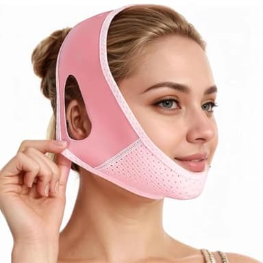 Réutilisable Masque En Forme De V, Double Menton Masques Faciaux En V Pour Les Femmes, Sangle Amincissante Pour Le Visage, Masque de levage visage, pour Lifting Raffermissant anti-rides