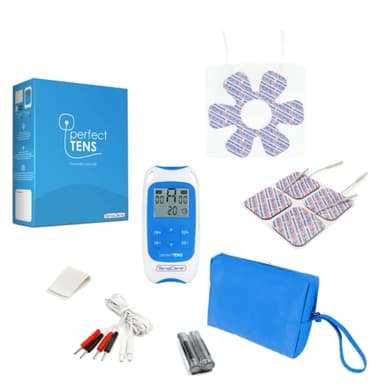 TensCare Perfect TENS, Appareil TENS cliniquement prouvé pour soulager les douleurs du dos, des hanches, des jambes, des bras, de l'arthrite et de la sciatique + électrodes articulaires E-SF150