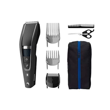 Philips Tondeuse Cheveux et Barbe Series 5000 avec Trousse Souple et Kit Barber (modèle HC5632/15 )