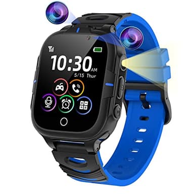 ELEJAFE Montre Connectée Enfant Garçon avec Appel, Montre Enfant avec 24 Jeuxs et Carte SD Interne, Réveil, Appareils Photo, Musique, Calculatrice, Smartwatch Téléphone Enfants Cadeau