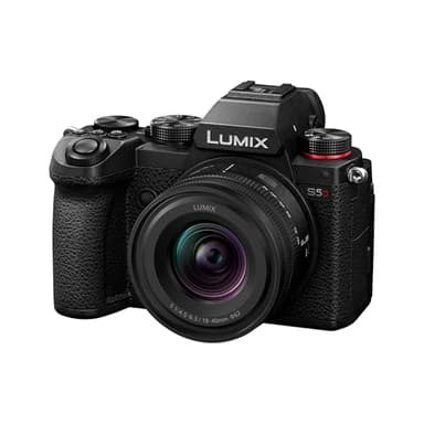 Panasonic Lumix S5D, Appareil Photo Hybride Plein Format, avec Objectif Lumix S 18-40mm F4.5-6.3 (24MP, Vidéo 4K 4:2:2 10bit, Double Stabilisation, V-Log, Anamorphique, Tropicalisé), Noir