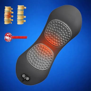 2026 Masseur Appareil De Massage Triple Thérapie, Coussin de Massage avec Fonction Chauffante pour Sciatique et Douleurs Dorsales (Noir)