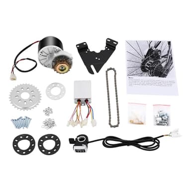 Mqwdxzfes Kit complet de moteur de vélo électrique 350 W 24 V avec accélérateur pour pouce et contrôleur, kit de conversion de moteur à brosse, mise à niveau pour VTT de 16 à 28 pouces, bricolage (36
