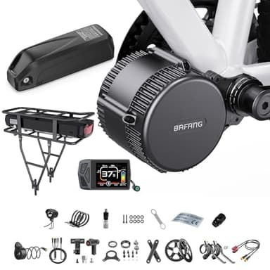 BAFANG Kit Moteur Pedalier 36V 250W 350W 500W - BBS01B BBS02B Mid Drive Kits pour Brochette Inférieure 68-73MM, Kit de Conversion Vélo Électrique avec Optionnel Batterie et Accessoires