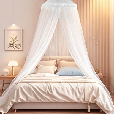 Eteiylt Moustiquaire de Lit,Grande Moustiquaire pour Simple & Double,0.6x2.5x10.5M Ciel de Lit pour Adulte Fille Bebe Enfant,Facile à Installer, Protection fiable Contre Les Insectes et Baldaqui