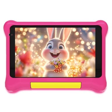 Vekoy Tablette Enfants 7 Pouces Android Tablet pour Kids 5GB RAM 32GB ROM Contrôle Parental IPS HD Bluetooth WiFi Quad Core Double caméra Children's Tablets PC avec étui de Protection (Rose)