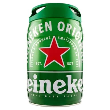 Heineken Bière blonde le fut 5 litres - Lot de 2