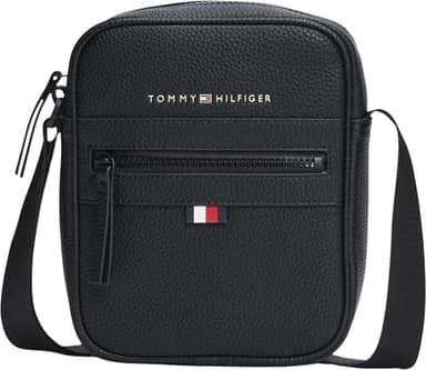 Tommy Hilfiger Sac à Bandoulière Homme Essential PU Mini Reporter Petit, Noir (Black), Taille Unique