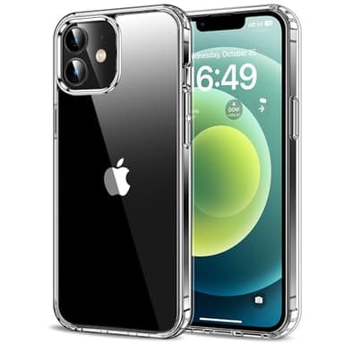 HOOMIL Coque pour iPhone 12/iPhone 12 Pro 6,1 Pouces, Anti-Jaunissement Antichoc, Étui Housse Téléphone Transparente - Crystal Clear