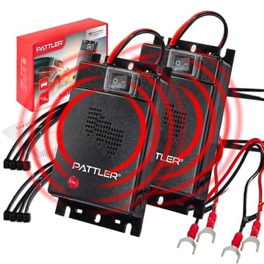PATTLER Boîtier Anti Martre Voiture - Répulsif Ultrason Anti Fouine Voiture - Protection Efficace du Compartiment Moteur Installation Simple et Rapide Connexion 12V - 2 Unités