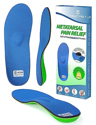 Trustfeet Semelles de Soutien de la Voûte Plantaire pour le Soulagement de la Douleur Métatarsienne, Névrome de Morton, Douleur à l'Avant-Pied, Inserts Orthopédiques pour Hommes et Femmes-I