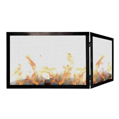 Pare-étincelles d’Angle Réversible pour Cheminée 80×50×50 – Modèle Dolomite en Fer Forgé – Grille de Protection Sécurité Pare-feu Élégante Contre Étincelles et Feu