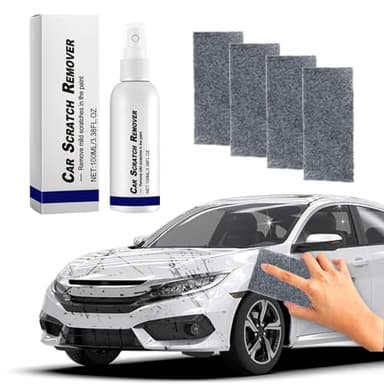 Efface Rayure Voiture, Car Efface Rayure Carrosserie Polissage avec Chiffon Nano Sparkle, Car Scratch Remover, Efface Rayures Profonde Voiture, Modèle Crème de réparation de Rayures de Voiture (1 PCS)