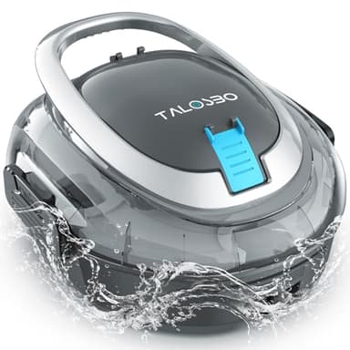 TALOSBO S2 Robot Piscine à Double Filtration, Nettoyeur de Piscine, Aspirateur Piscine sans Fil,Autonomie 90 Min,Puissant 1928GPH,Fonction de Stationnement Automatique pour Piscines Jusqu'à 80 m²