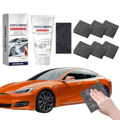 Chiffon Nano Sparkle Éliminateur de Rayures Voiture 2026, Kit Réparation avec 6x Nano Sparkle Cloth & Pâte Polissage 60g, Car Scratch Remover pour Rayures Légères, Peinture Auto & Brillance