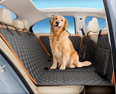 Pecute Protection Voiture Chien 132 * 62 CM, Housse Voiture Chien, Panneaux durs Améliorés, Support jusqu'à 150 kg, 40% d'espace Supplémentaire pour Une Couverture Complète du Siège Arrière