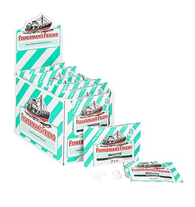 Fisherman's Friend - Sachets Menthe - Pastilles Sans Sucres - Force et Haleine Fraîche - Lot Idéal pour le Partage - 24 Sachets de 25 g Chacun - Blanche - 600 g (L'emballage peut varier)