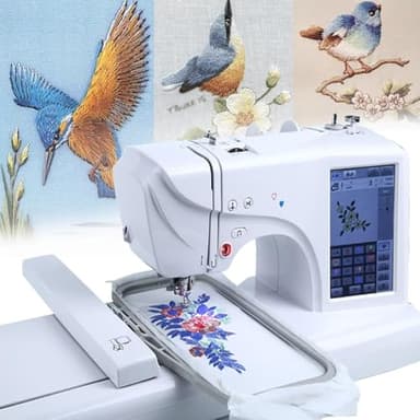Machine à broder et à coudre automatique avec grand écran tactile pour l'artisanat domestique et professionnel