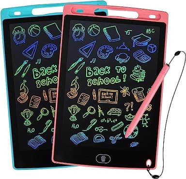 Kogabanny Tablette Dessin Enfant 2 Pièces 8.5 Pouces,Tablette d'écriture LCD pour 3-10 Ans Enfants Ardoise Magique,Jouet Educatif de Filles et Garcons, Cadeaux d'anniversaire Noël