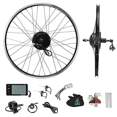 YOSE POWER E-Bike Conversion kit 36V350W 28" (700C) avec Vélo Electrique Roue Arrière Cassette Noir LCD Display